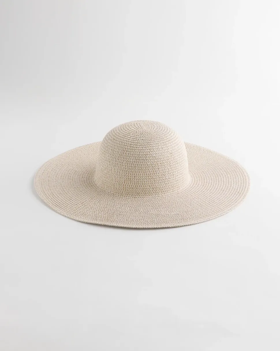 Metallic Straw Sun Hat