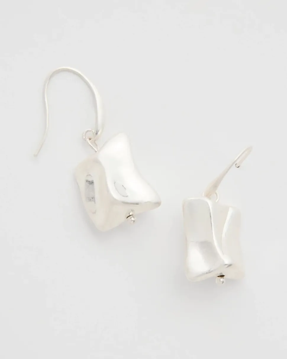 Mixed Metal Drop Earrings