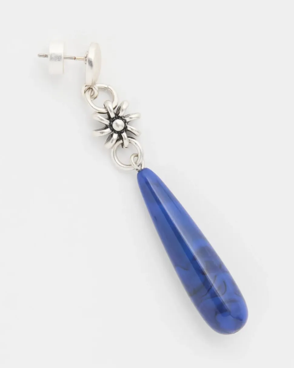 Mixed Metal Linear Drop Earrings