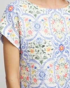 Modern Cap Sleeve Textured Tee