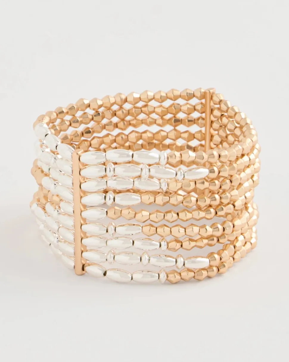 Multi-Strand Beaded Stretch Bracelet