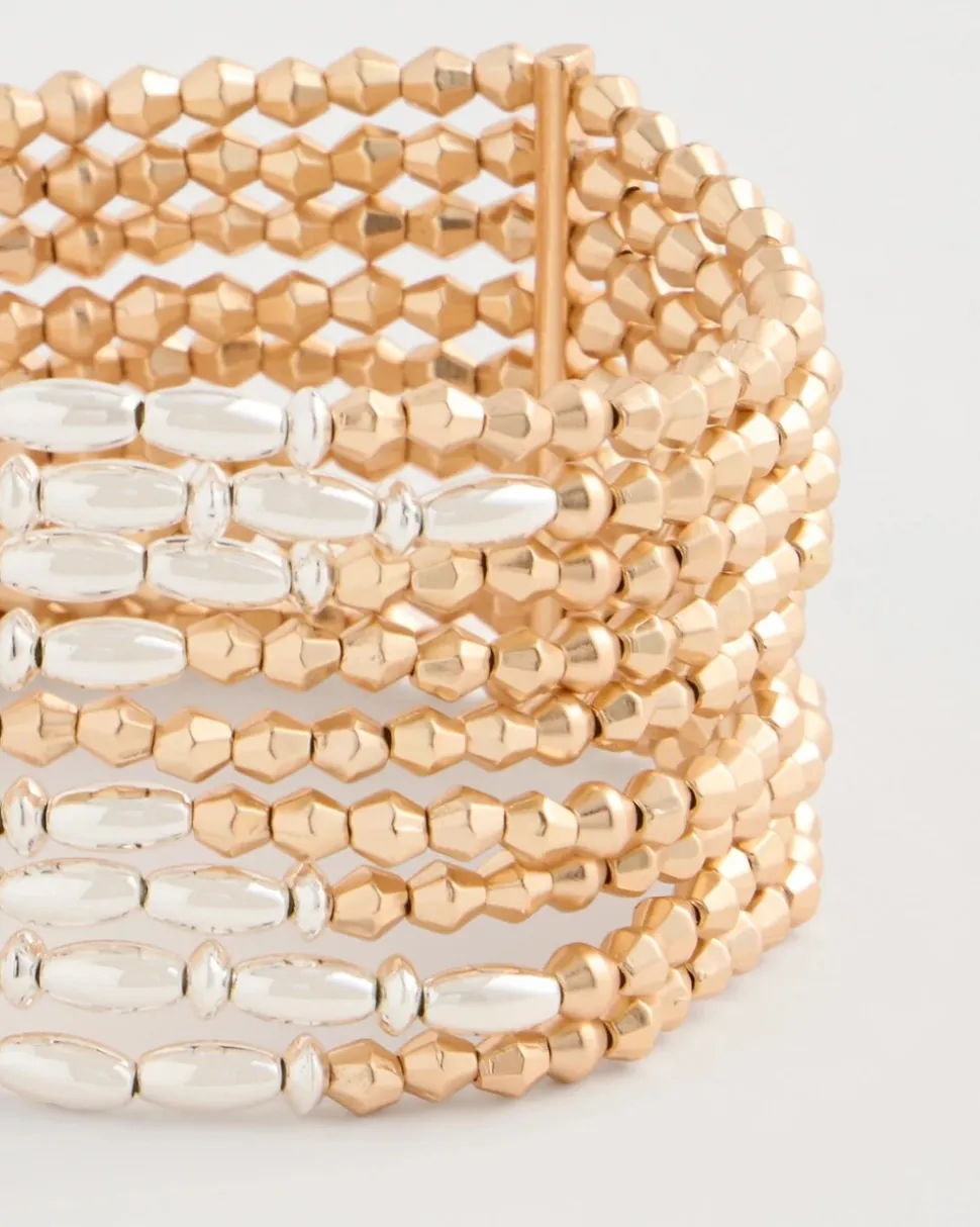 Multi-Strand Beaded Stretch Bracelet