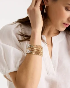 Multi-Strand Beaded Stretch Bracelet