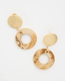 Neutral Jasper Stone Drop Earrings