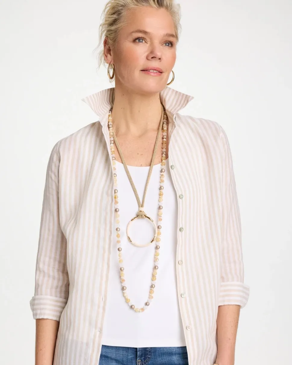 Neutral Long Layering Necklace