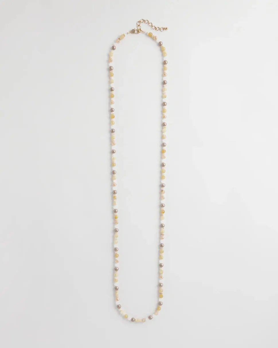 Neutral Long Layering Necklace