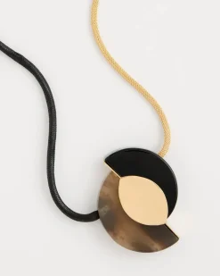 Neutral Resin Pendant Necklace