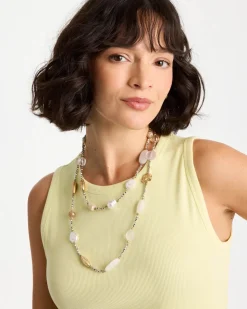Neutral Shell Long Necklace