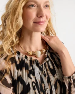 Neutral Stone Collar Necklace