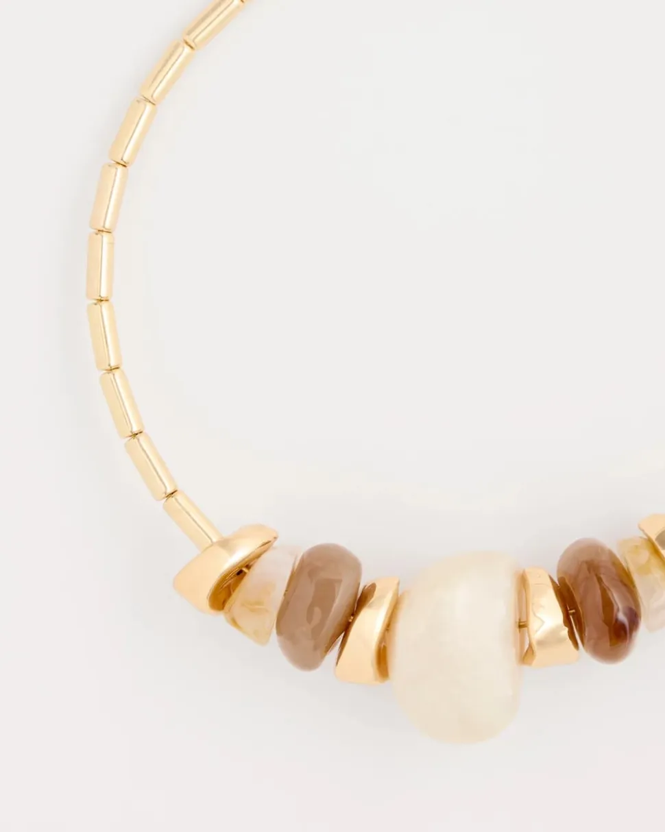 Neutral Stone Collar Necklace