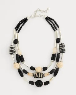 Neutral Triple-Strand Necklace