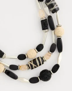 Neutral Triple-Strand Necklace