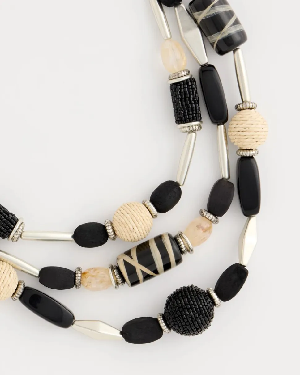 Neutral Triple-Strand Necklace