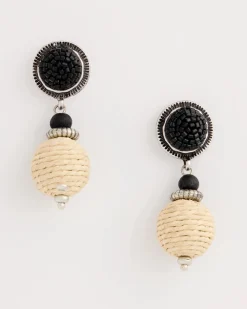 Neutral Wrapped Drop Earrings