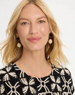 Neutral Wrapped Drop Earrings
