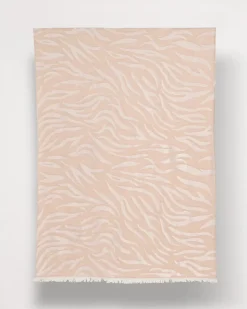 Neutral Zebra Jacquard Oblong Scarf