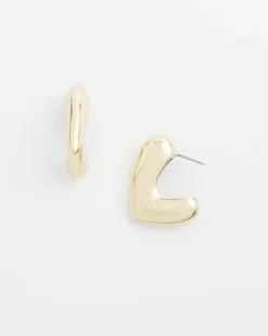 No Droop® Gold Tone Mini Hoops