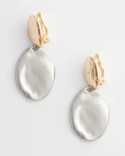 No Droop™ Mixed-Metal Clip-On Earrings