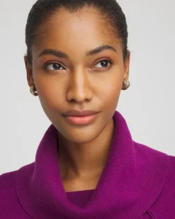 No Droop™ Mixed-Metal Clip-On Hoop Earrings