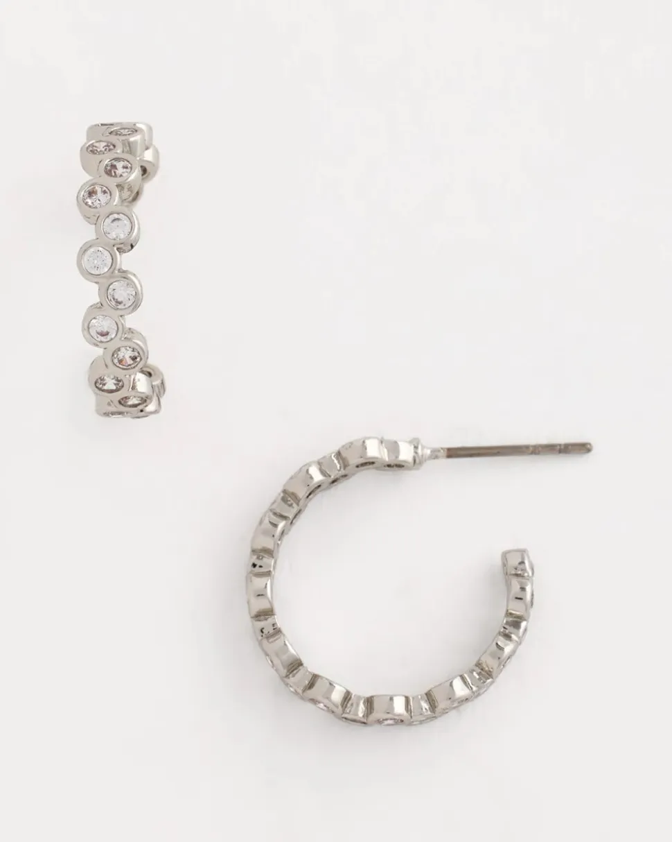 No Droop® Silvertone Hoop Earrings
