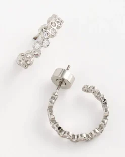 No Droop® Silvertone Hoop Earrings