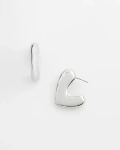 No Droop® Silver Tone Mini Hoops