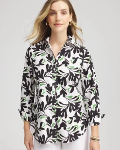 No Iron™ Abstract Floral Shirt