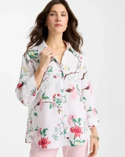 No Iron™ Kyoto Bloom Linen Shirt