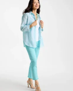 No Iron™ Linen Striped Shirt