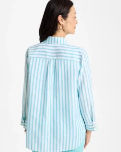 No Iron™ Linen Striped Shirt
