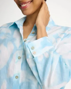 No Iron™ Linen Tie-Dye Shirt