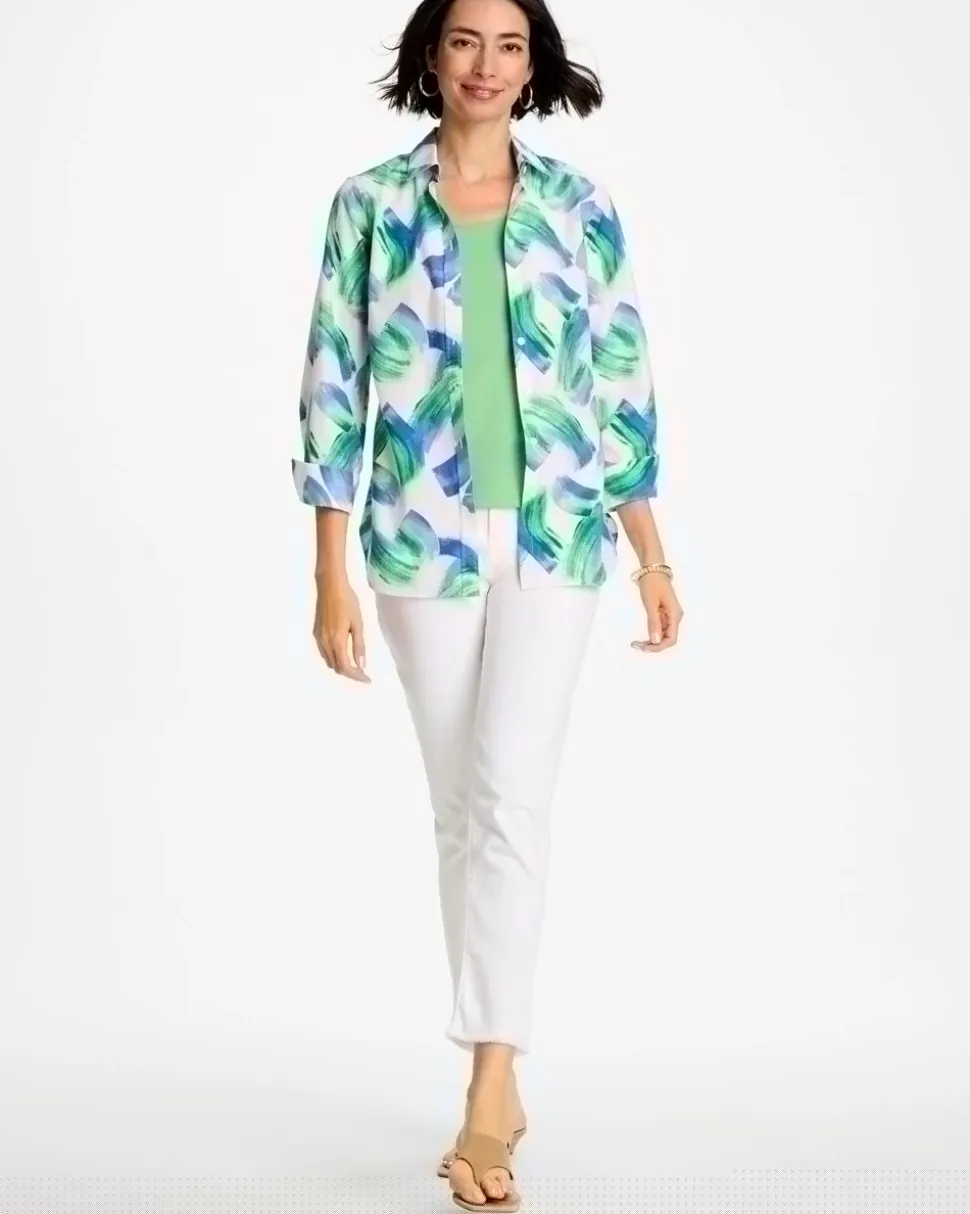 No Iron™ Printed Stretch Shirt