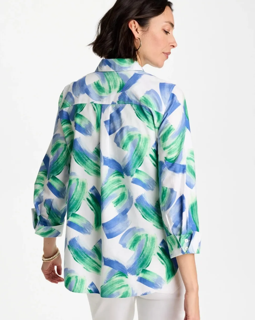 No Iron™ Printed Stretch Shirt