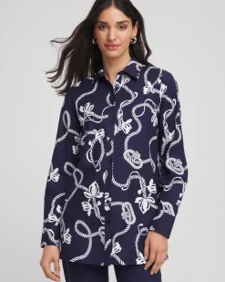No Iron™ Rope Print Tunic