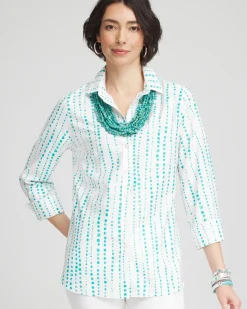No Iron™ Sateen Bubble Print Shirt