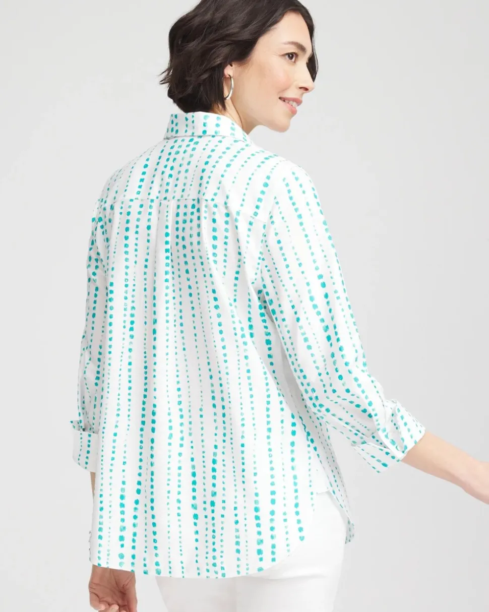 No Iron™ Sateen Bubble Print Shirt