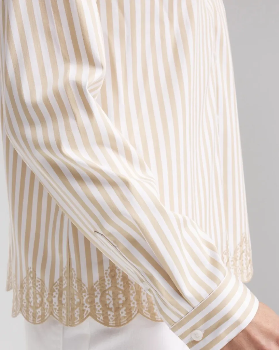 No Iron™ Scalloped-Hem Shirt