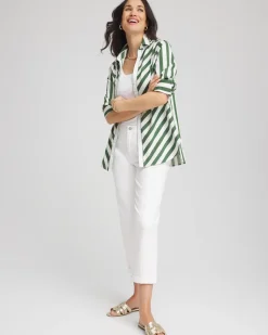 No Iron™ Slimming Striped Shirt