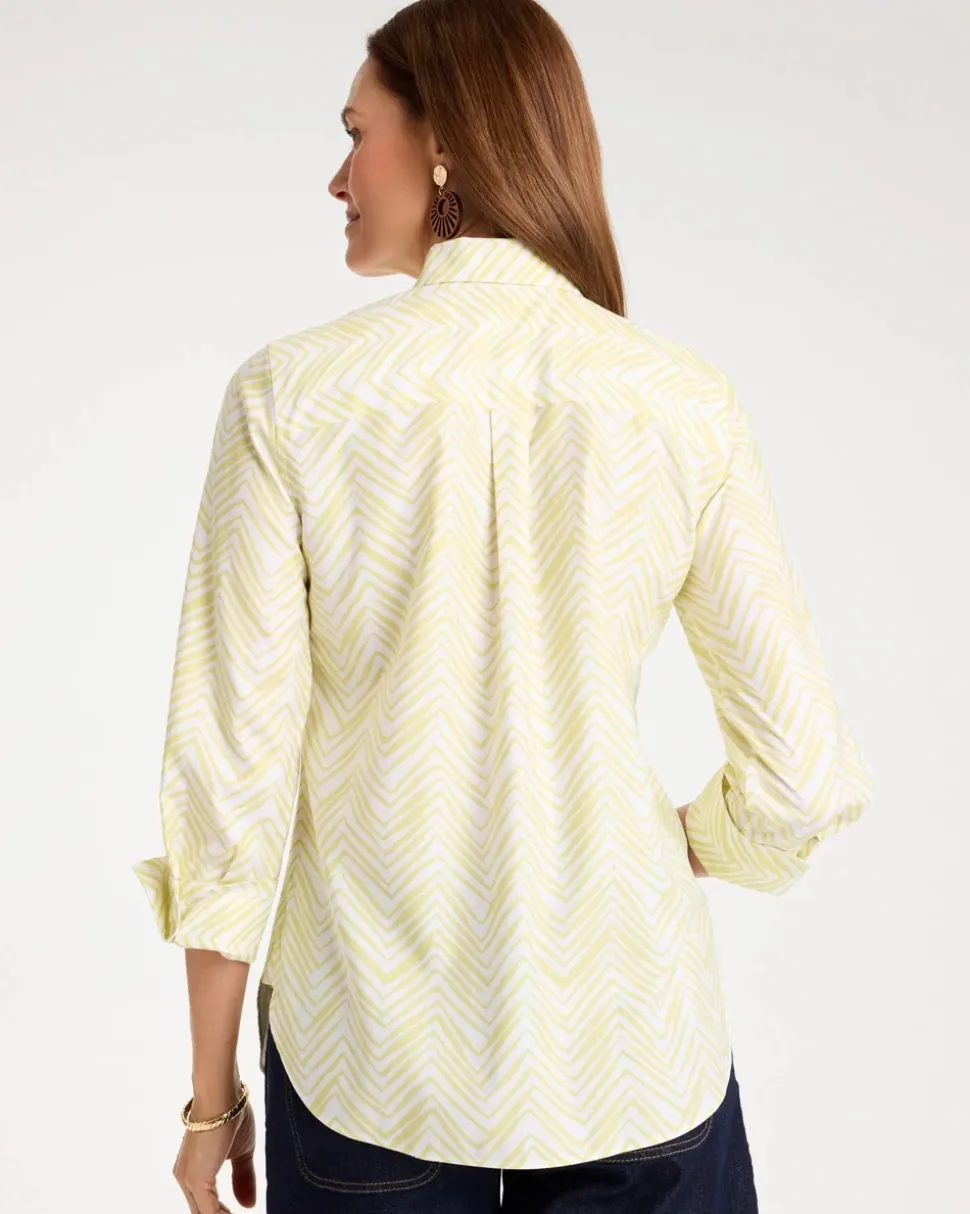 No Iron™ Stretch Chevron Shirt
