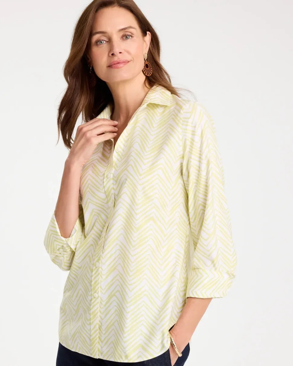 No Iron™ Stretch Chevron Shirt