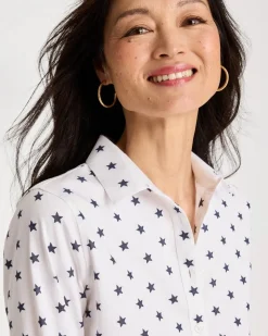 No Iron™ Stretch Jacquard Stars Shirt