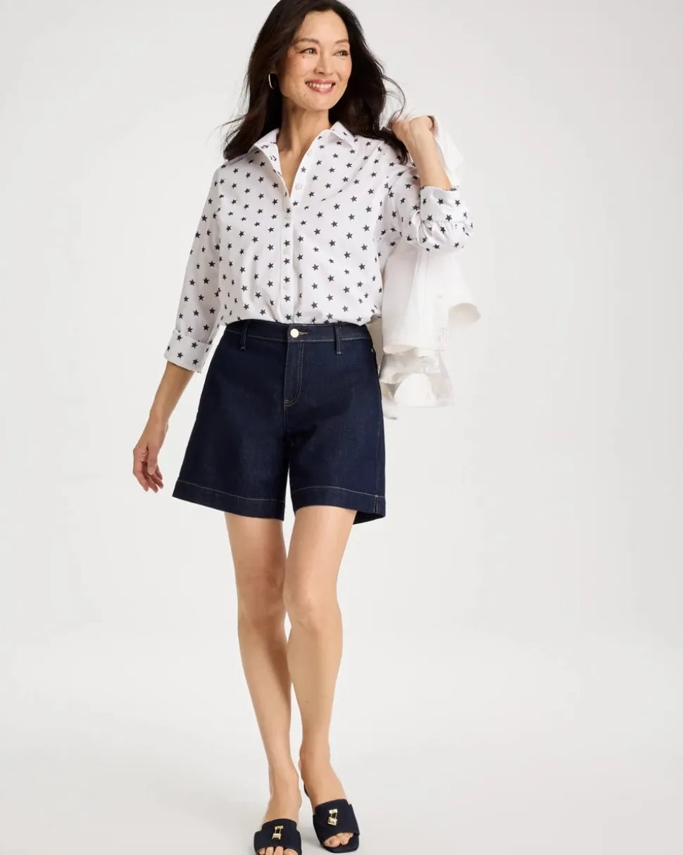 No Iron™ Stretch Jacquard Stars Shirt