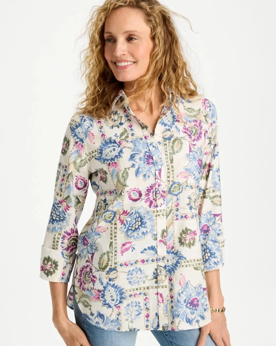 No Iron™ Stretch Jeweled Shirt