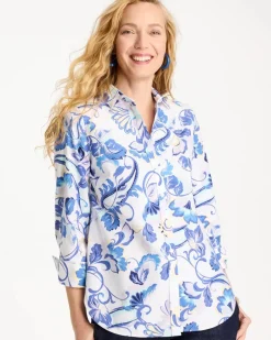 No Iron™ Stretch Paisley Shirt