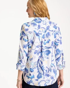 No Iron™ Stretch Paisley Shirt
