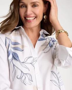 No Iron™ Stretch Placed Print Shirt