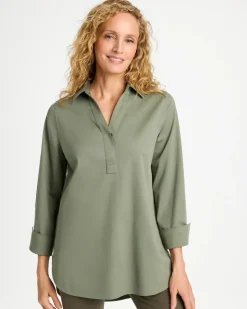 No Iron™ Stretch Popover Tunic