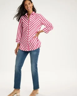 No Iron™ Stretch Slimming Striped Shirt