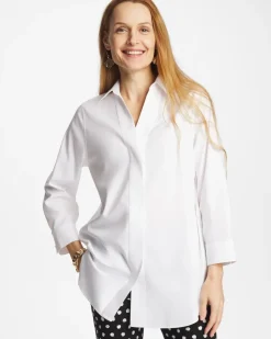 No Iron™ Stretch Splitneck Tunic