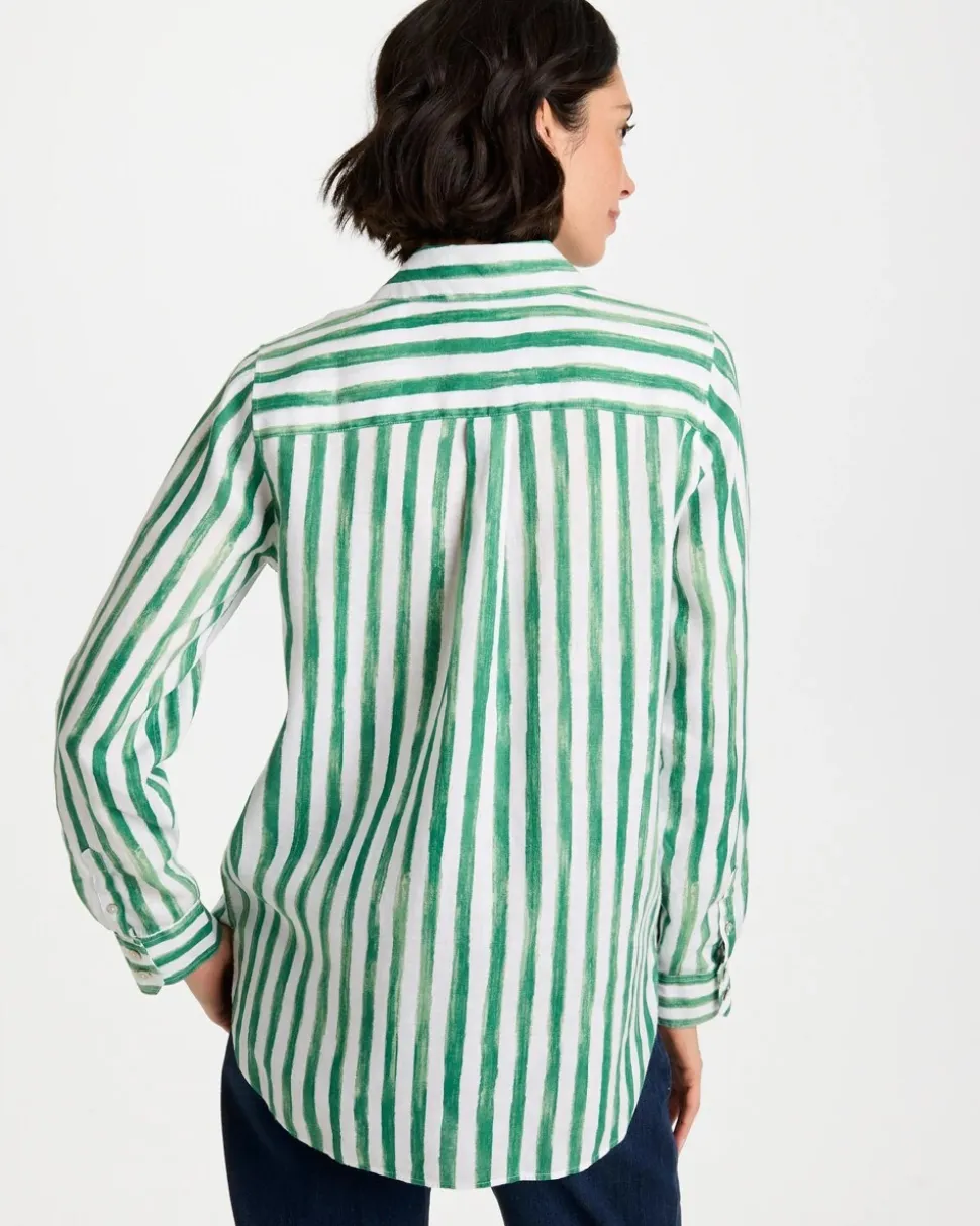 No Iron™ Striped Linen Tunic